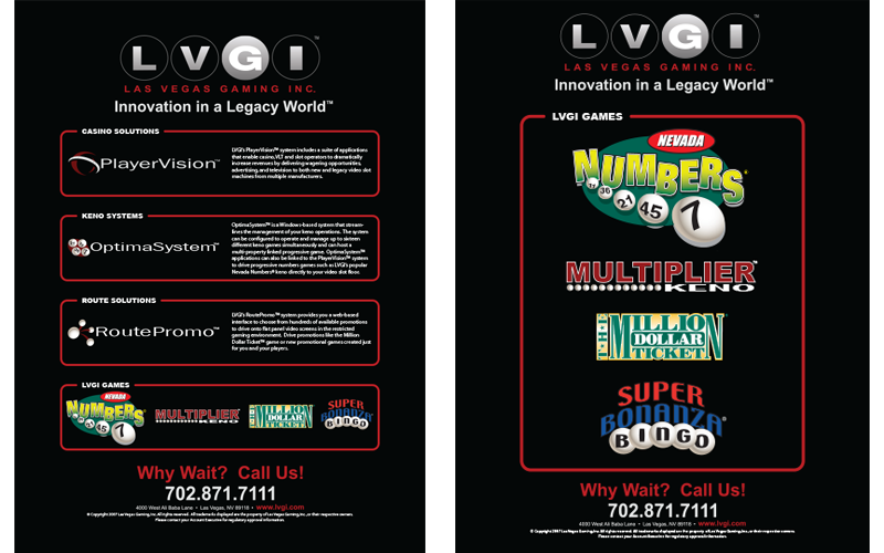 Nevada Keno brochure